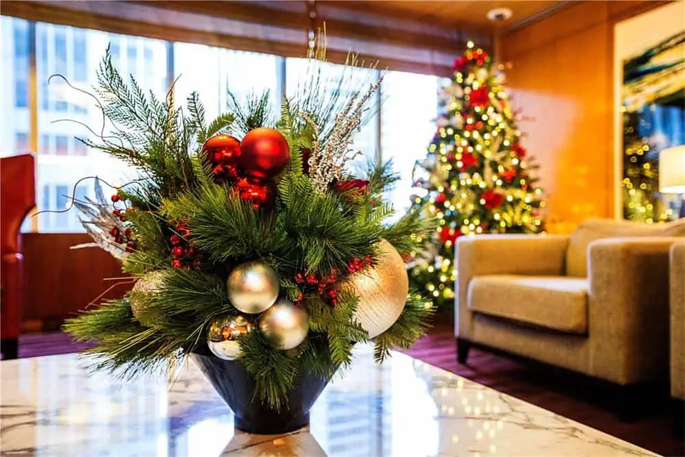 Christmas floral arrangements