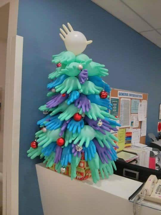 Glove Christmas tree