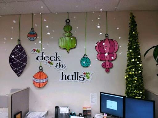 Ideas For Decorating Your Office Cubicle Christmas Shelly Lighting   Office Walls 1 