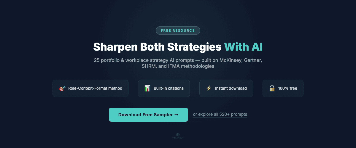 Download free AI prompt sampler for portfolio and workplace strategy